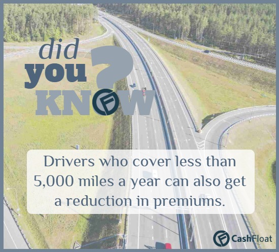 Did you know Drivers who cover less than 5,000 miles a year can also get a reduction in premiums - Cashfloat