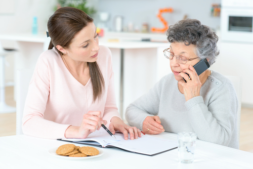 Helping with parents' financial affairs