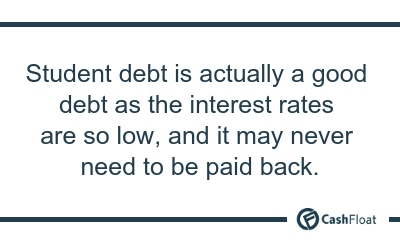 Quote about student debt - Cashfloat