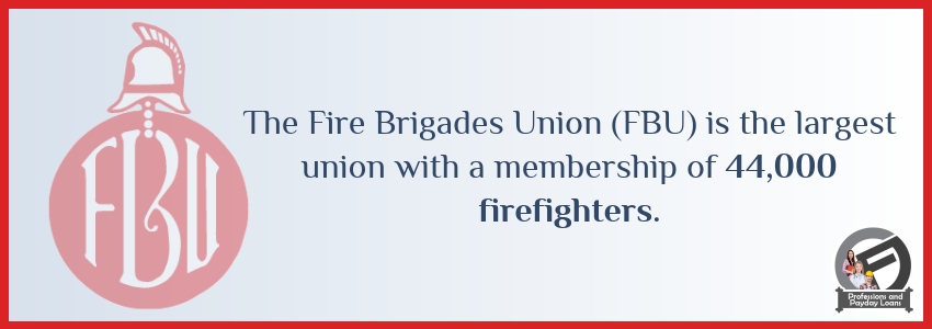 The Fire Brigades Union is the largest union with a membership of 44,000 firefighters - Cashfloat