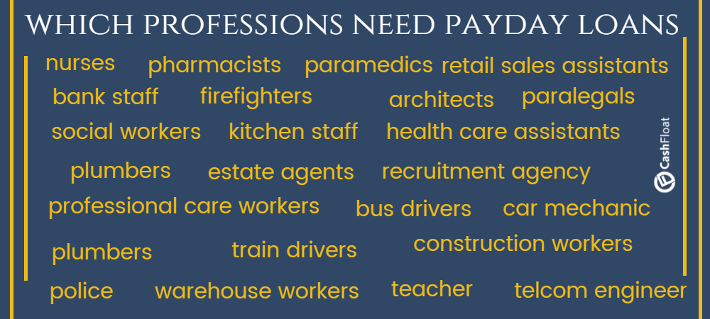 Professions need payday loans - cashfloat