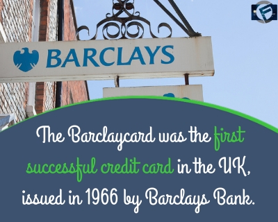 The Barclaycard was the first successful credit card in the UK, issued in 1966 by Barclays Bank.