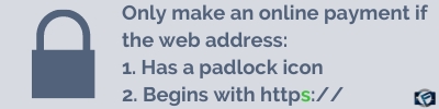 Only make an online payment if you see the padlock icon  in the address bar- Cashfloat