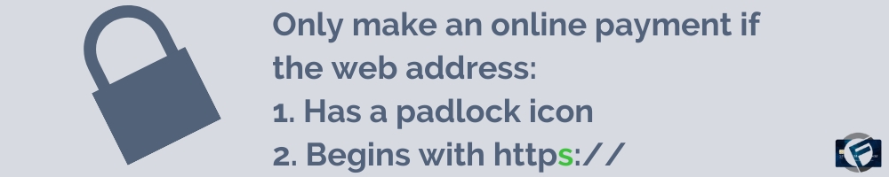 Only make an online payment if you see the padlock icon  in the address bar- Cashfloat