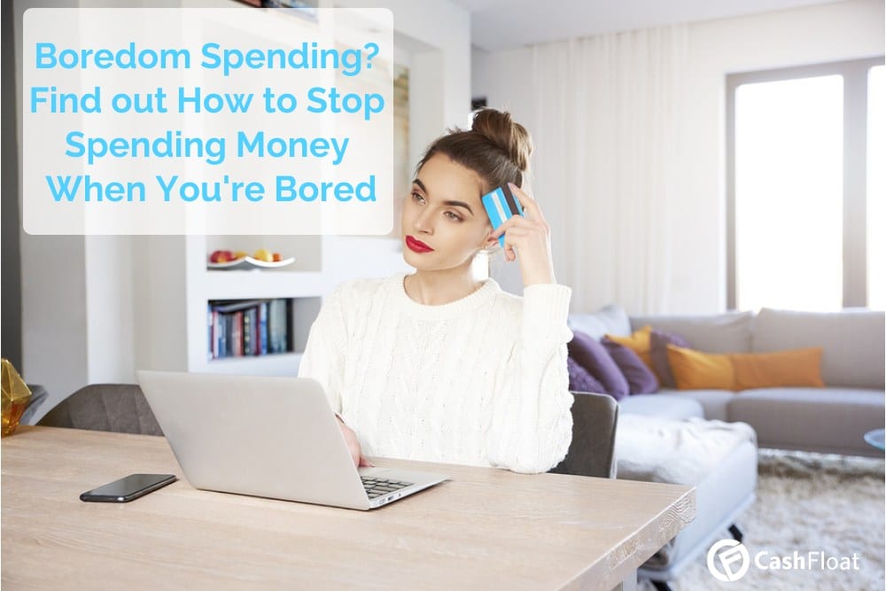 girl shopping online Boredom Spending? Find out How to Stop Spending Money When You're Bored