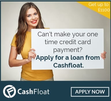 Can't make your one time credit card payment? Apply for a loan from Cashfloat.