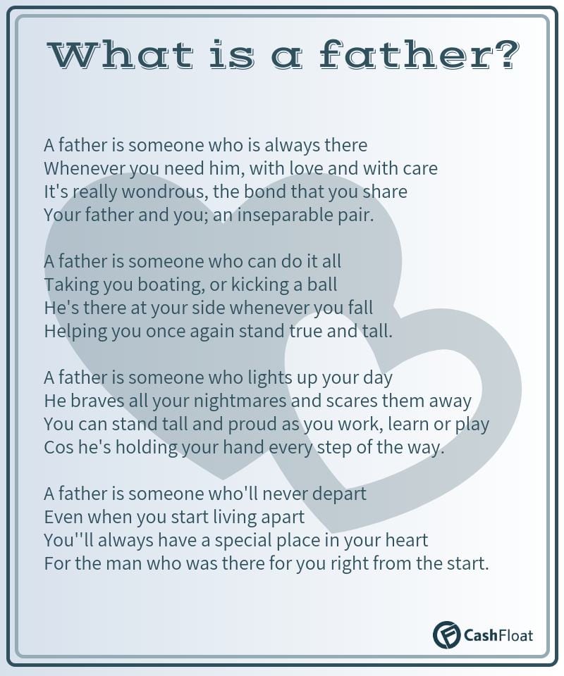 Fathers day poem - cashfloat