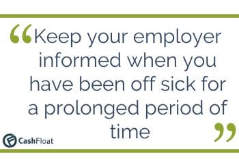 Keep your employer informed when you have been off sick for a prolonged period of time - Cashfloat