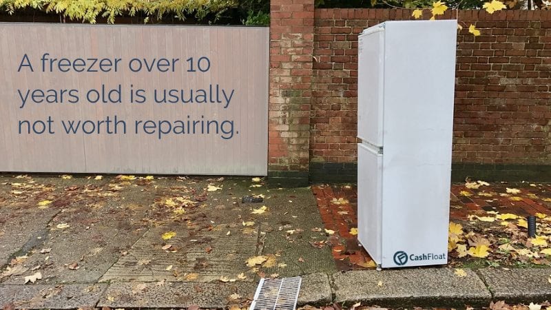 A freezer over 10 years old is usually not worth repairing. - Cashfloat