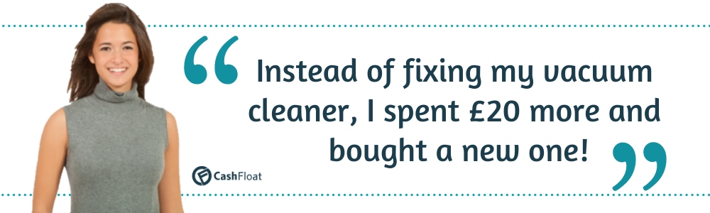 Sometimes it's worth replacing the hoover  over repairing - Cashfloat