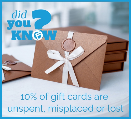 10% of gift cards are unspent, misplaced or lost - Cashfloat