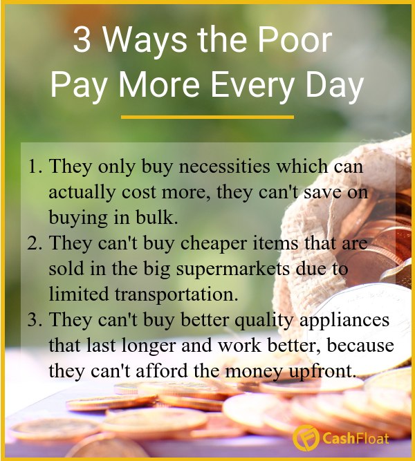 3 Ways the Poor  Pay More Every Day - Cashfloat