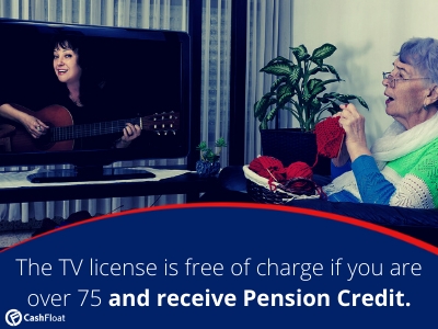 The tv license is free if you are over 75 and receive pension credit- Cashfloat