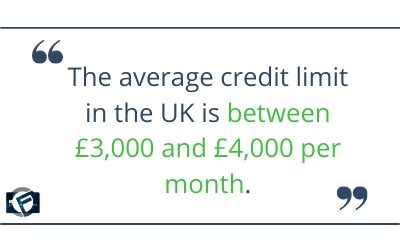 The average credit limit in the UK is between £3,000 and £4,000 per month- Cashfloat