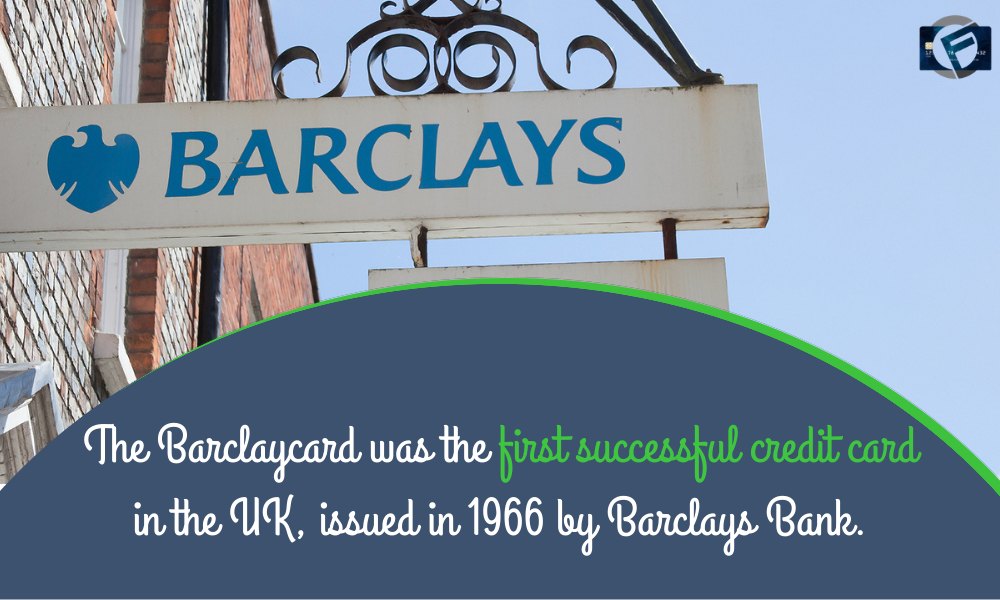 The Barclaycard was the first successful credit card in the UK, issued in 1966 by Barclays Bank.