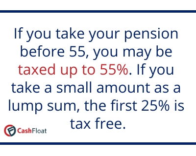 If you take your pension before 55, you may be taxed up to 55%- Cashfloat