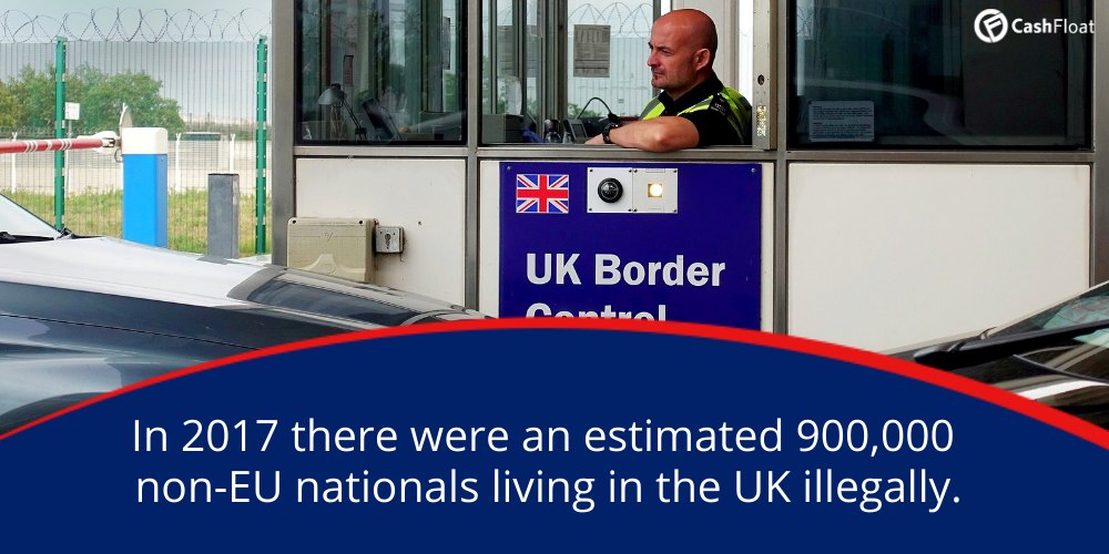 In 2017 there were an estimated 900,000 non-EU nationals living in the UK illegally- Cashfloat