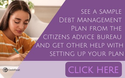 see a sample Debt Management Plan from the citizens advice bureau- Cashfloat