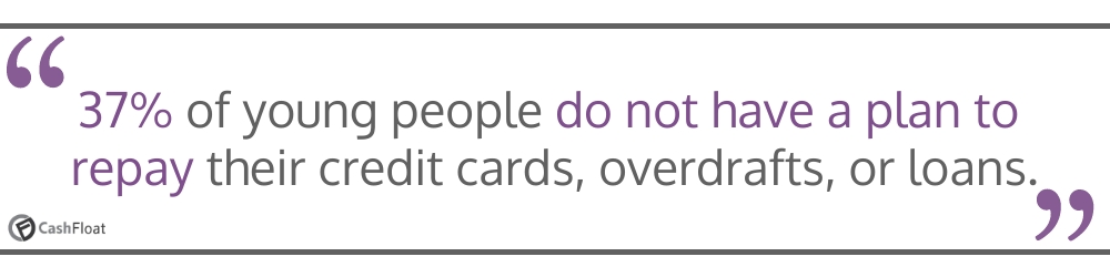 37% of young people do not have a plan how to repay their credit cards, overdrafts or loans- Cashfloat
