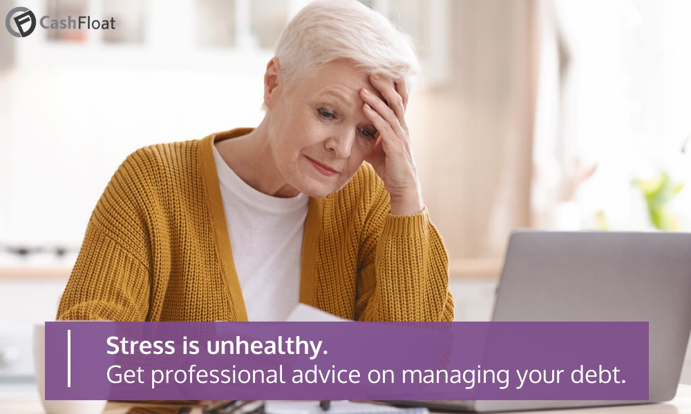 Stress is unhealthy, Get professional advice on managing your debt- Cashfloat