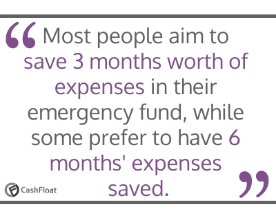 Most people aim to save 3 months worth of expenses in their emergency fund- After A Debt Management Plan