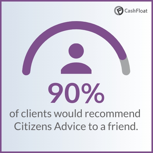 90 percent of clients would recommend Citizens Advice to a friend- Cashfloat