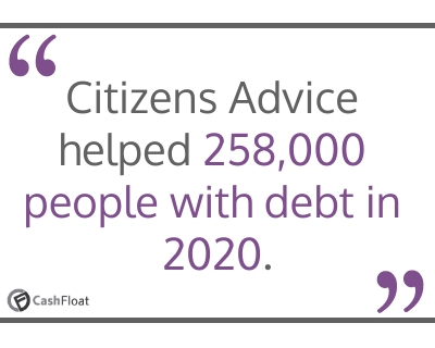 Citizens Advice helped 258,000 people with debt in 2020- Cashfloat