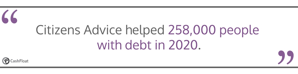 Citizens Advice helped 258,000 people with debt in 2020- Cashfloat