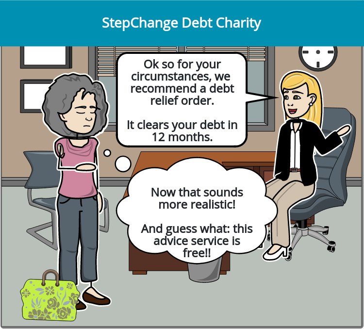 woman gets professional debt advice from free debt charity- Cashfloat