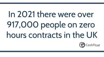 In 2021 there were over 917,000 people on zero hours contracts in the UK - Cashfloat