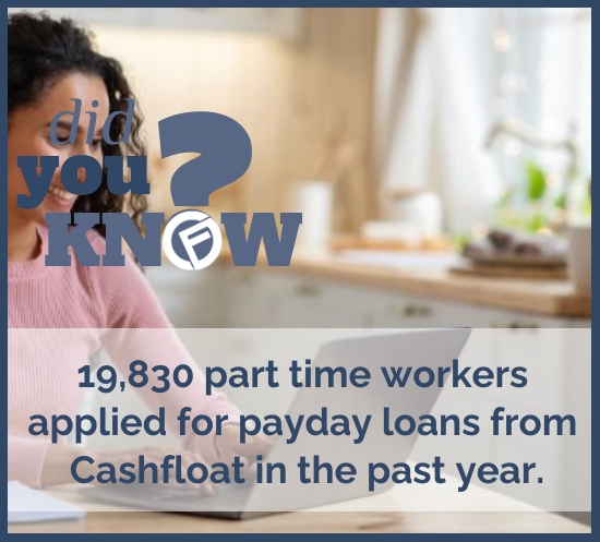 19830 part time workers have applied for a loan in the past year - Cashfloat